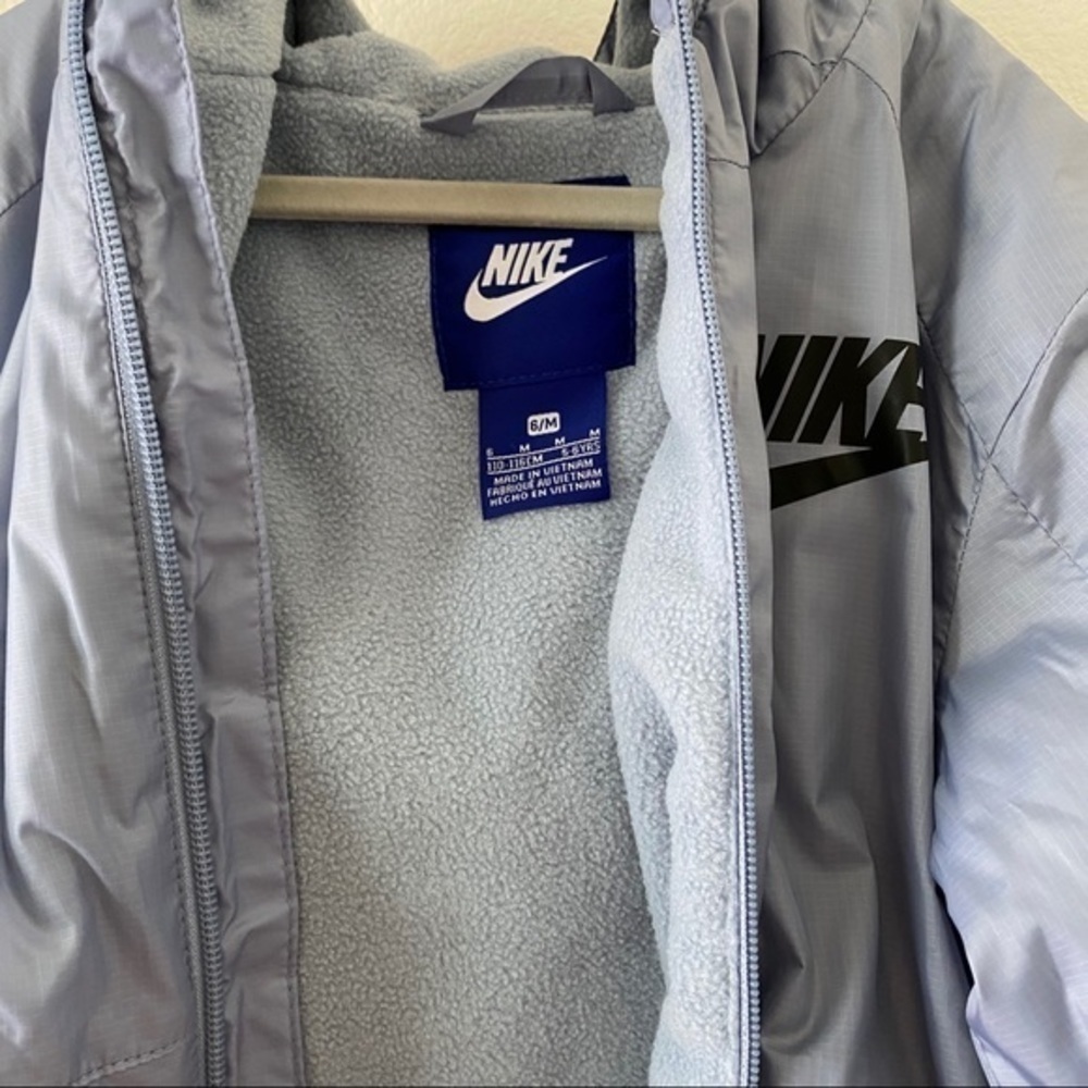 NWT NIKE NSW Winter Puffer Glacier Grey Frost Hooded Jacket - Picture 14 of 15
